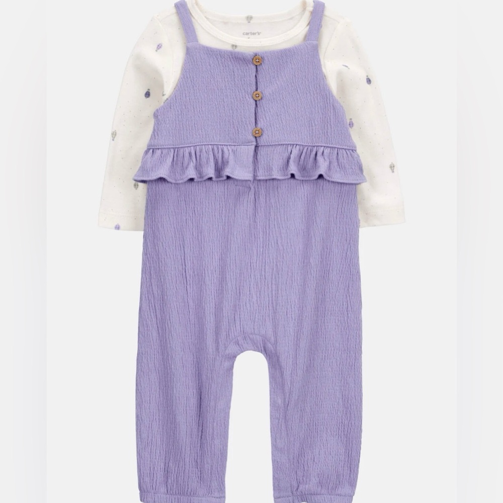 Carter's Purple Ruffle Jumpsuit